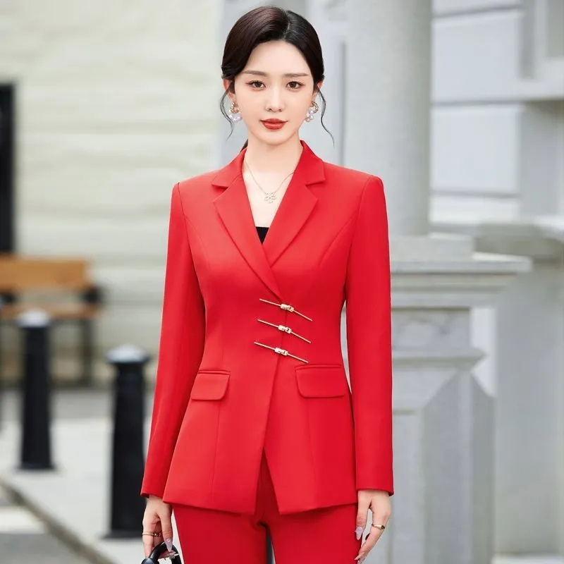 2025 Fashion White Red Black B - Women Formal Wear With Black Blazer review and price