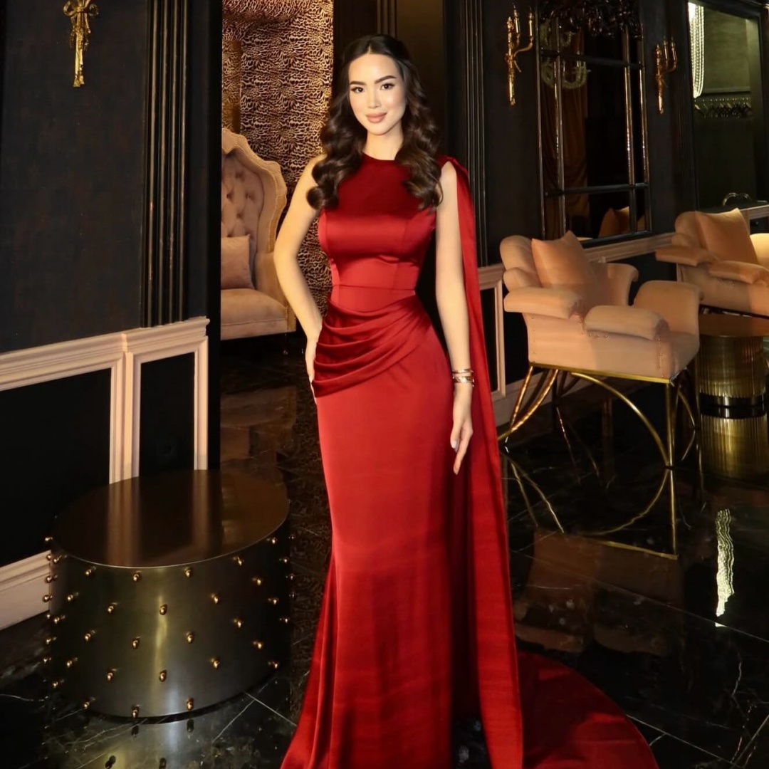 Bella Customized Red Satin One - Women Formal Wear For Graduation review and price