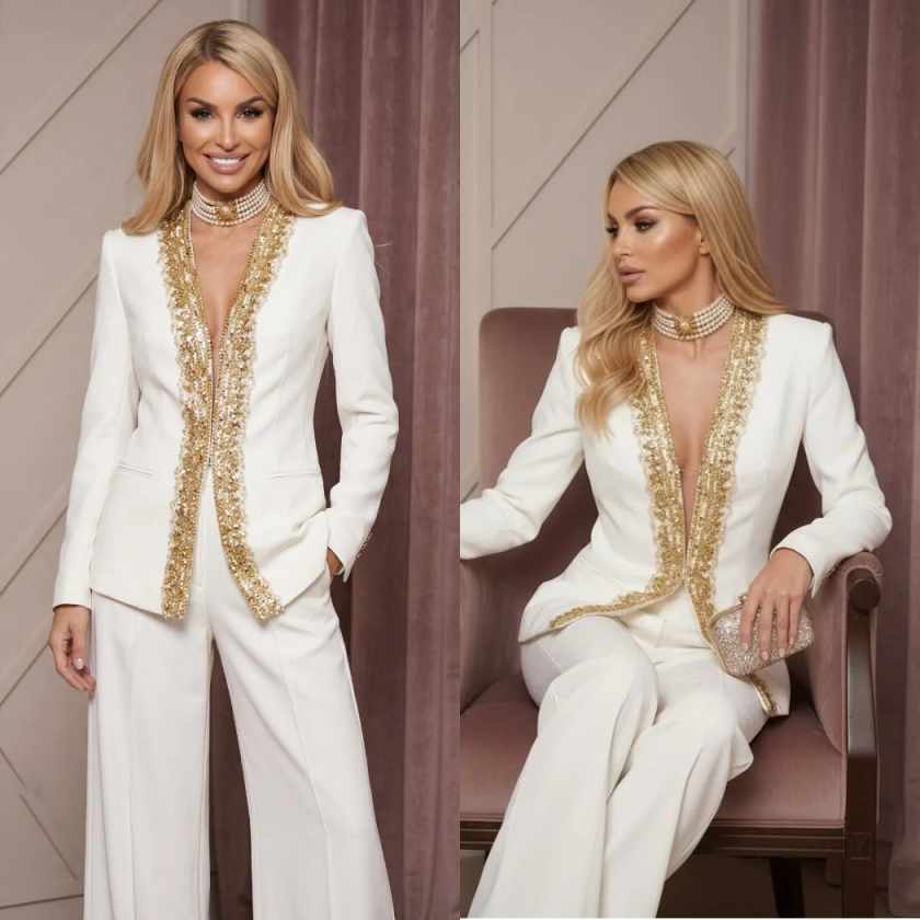 2 Pieces Women Pants Suits Fas - Women Formal Wear For Graduation review and price