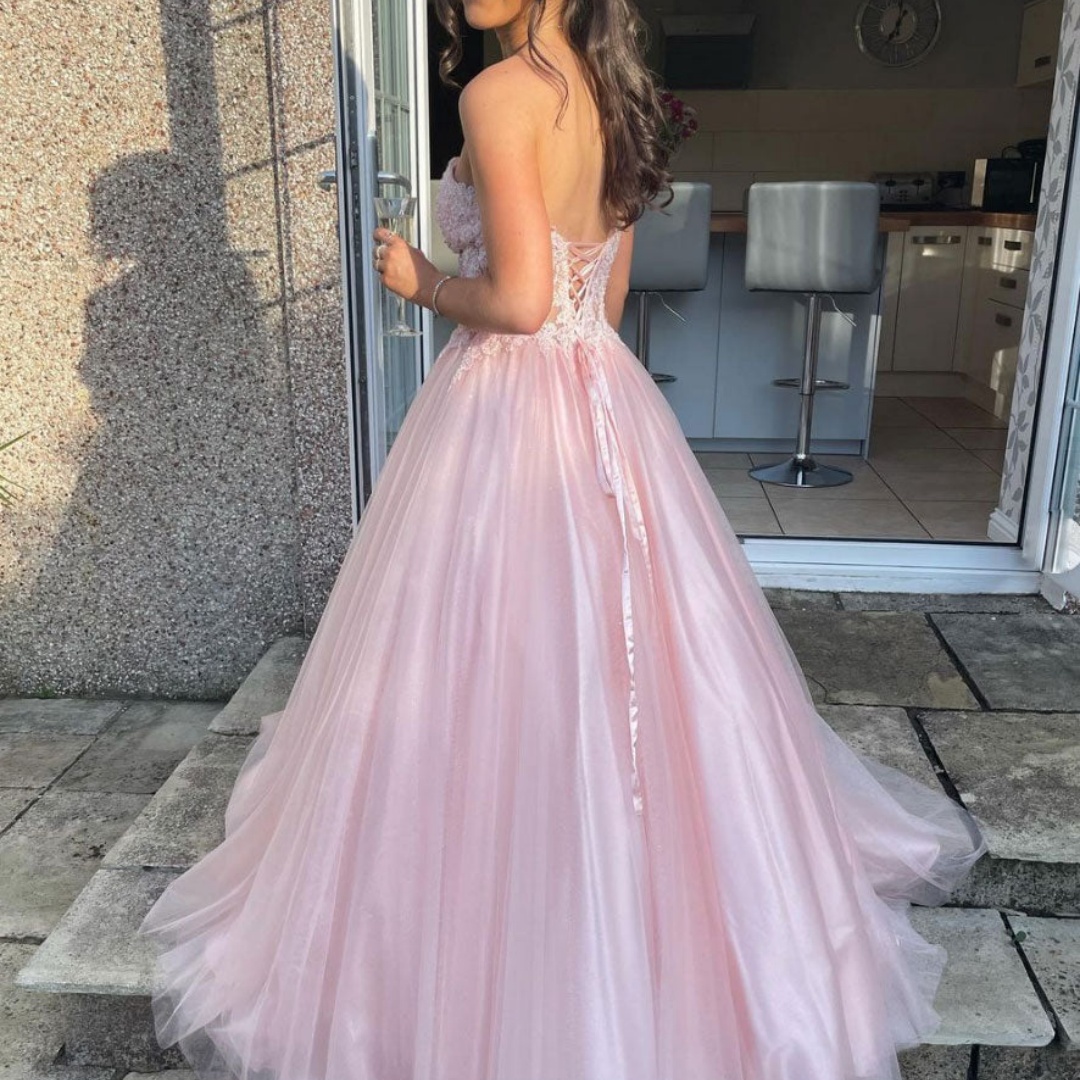 Bella Customized Pink Straples - Women Formal Wear For Graduation review and price