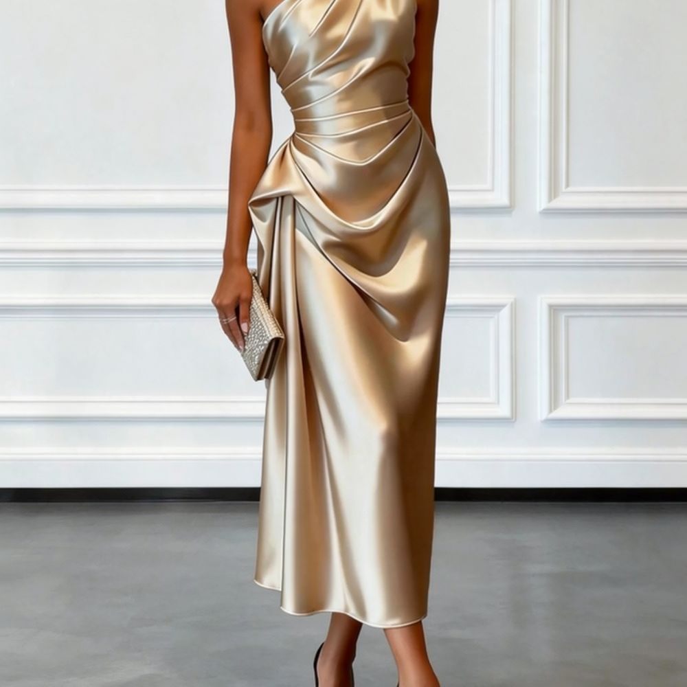 Sophisticated Satin Evening Dr - Women Formal Event Wear review and price